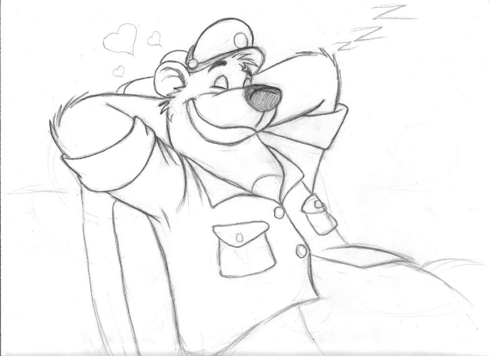 Snoozing bear