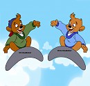 Kit and Chris Cloudsurfing