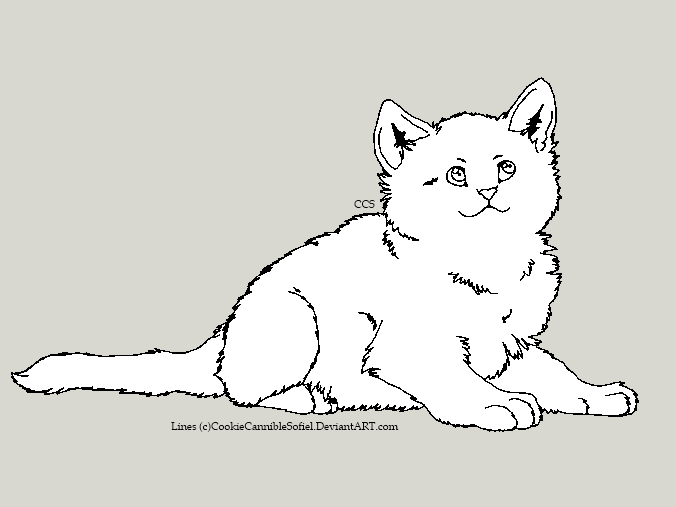 Kitten Lineart (Friends Only)