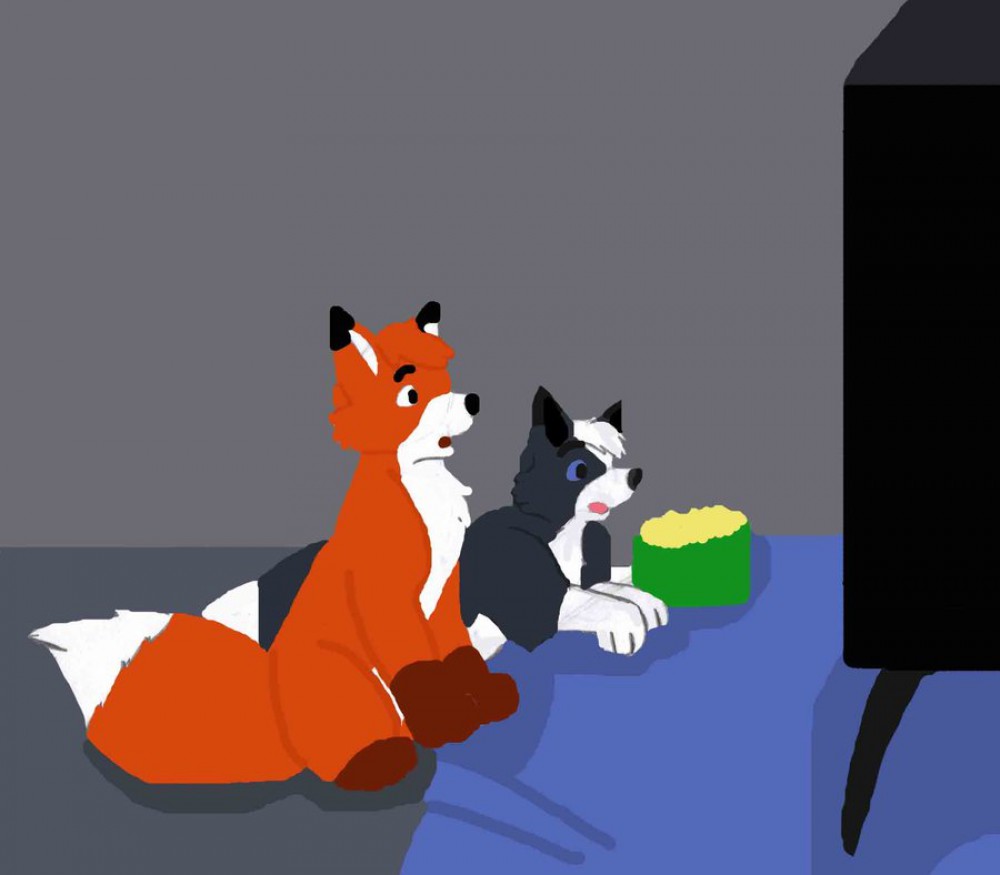 watching tv