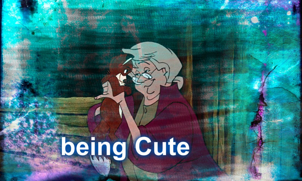 being cute