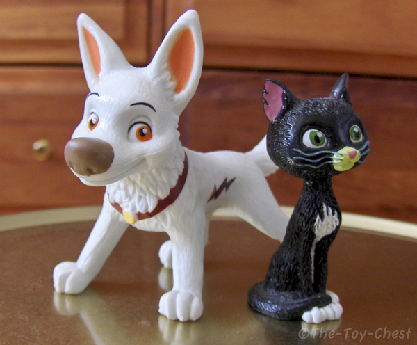 Bolt and Mittens figurines