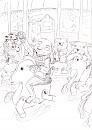 Amusement park Drawings : Merry go round